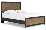 Vertani Black Queen Panel Bed