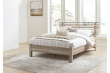 Hasbrick Tan Queen Slat Platform Bed