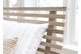 Hasbrick Tan King Slat Panel Bed