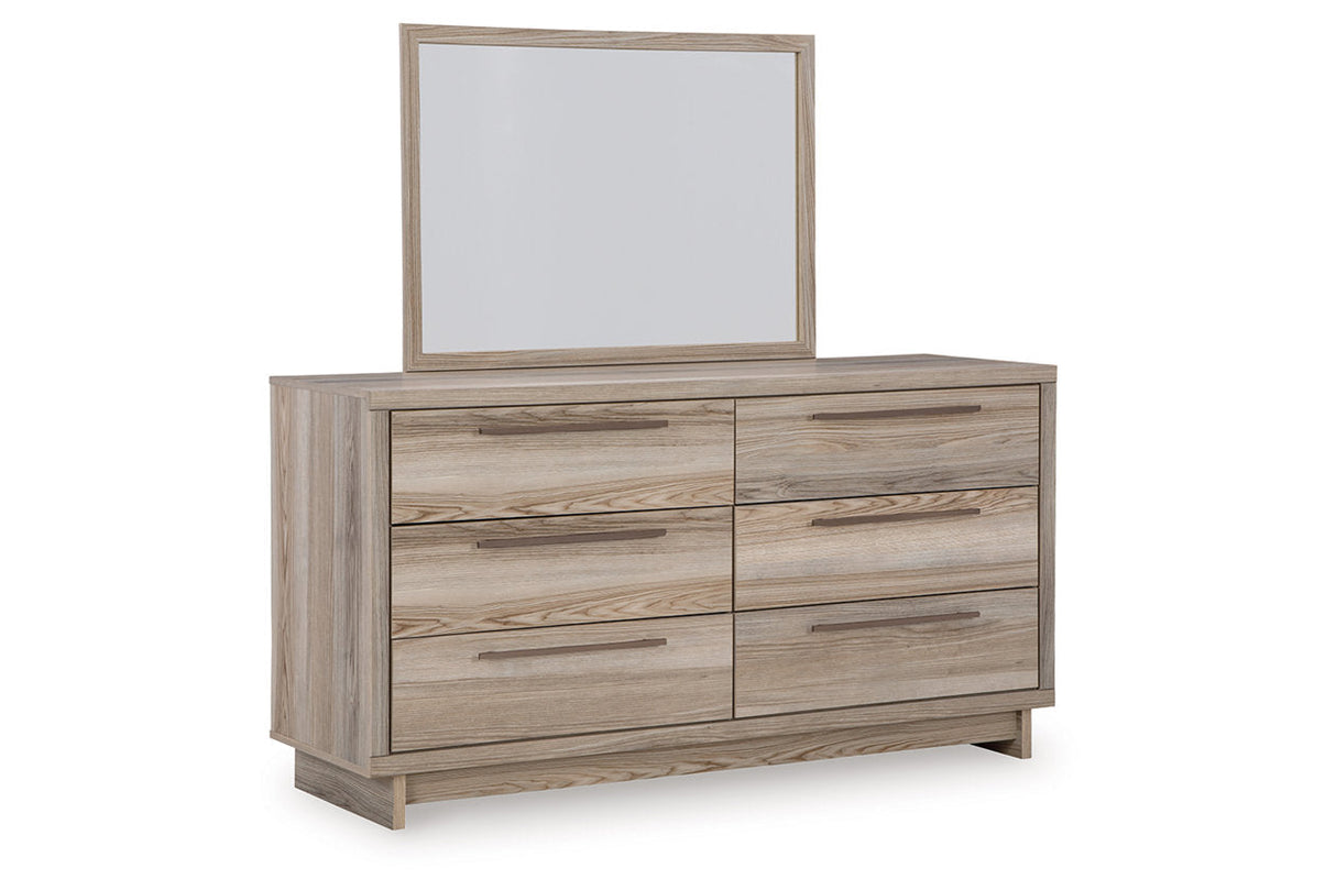 Hasbrick Tan Dresser and Mirror