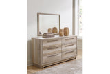 Hasbrick Tan Dresser and Mirror