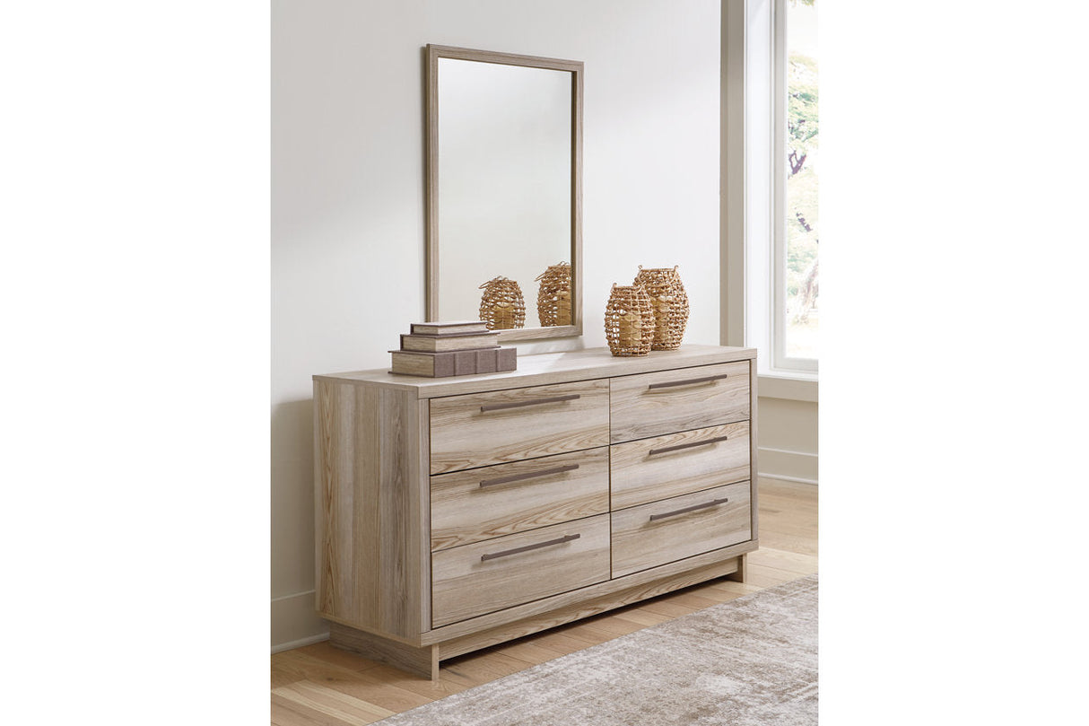 Hasbrick Tan Dresser and Mirror