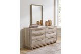 Hasbrick Tan Dresser and Mirror