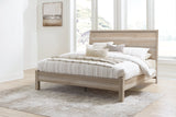 Hasbrick Tan King Panel Bed