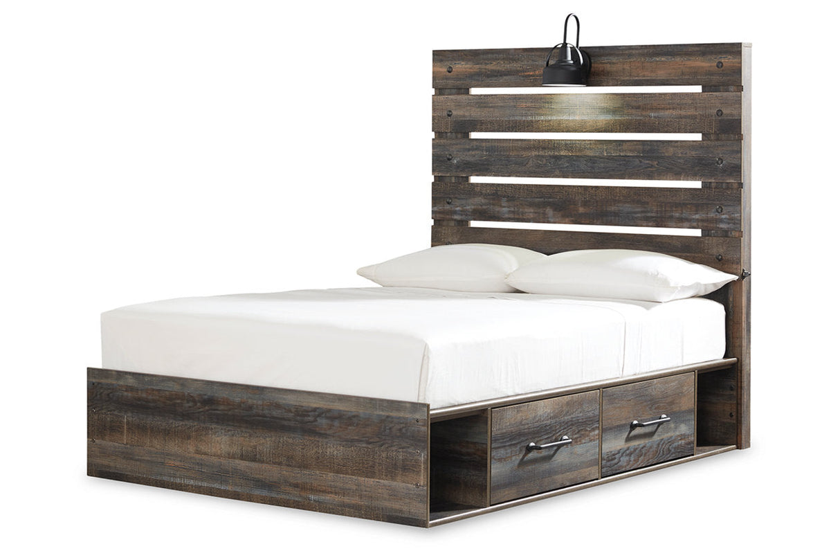 Drystan Multi Full Panel Bed with 2 Storage Drawers