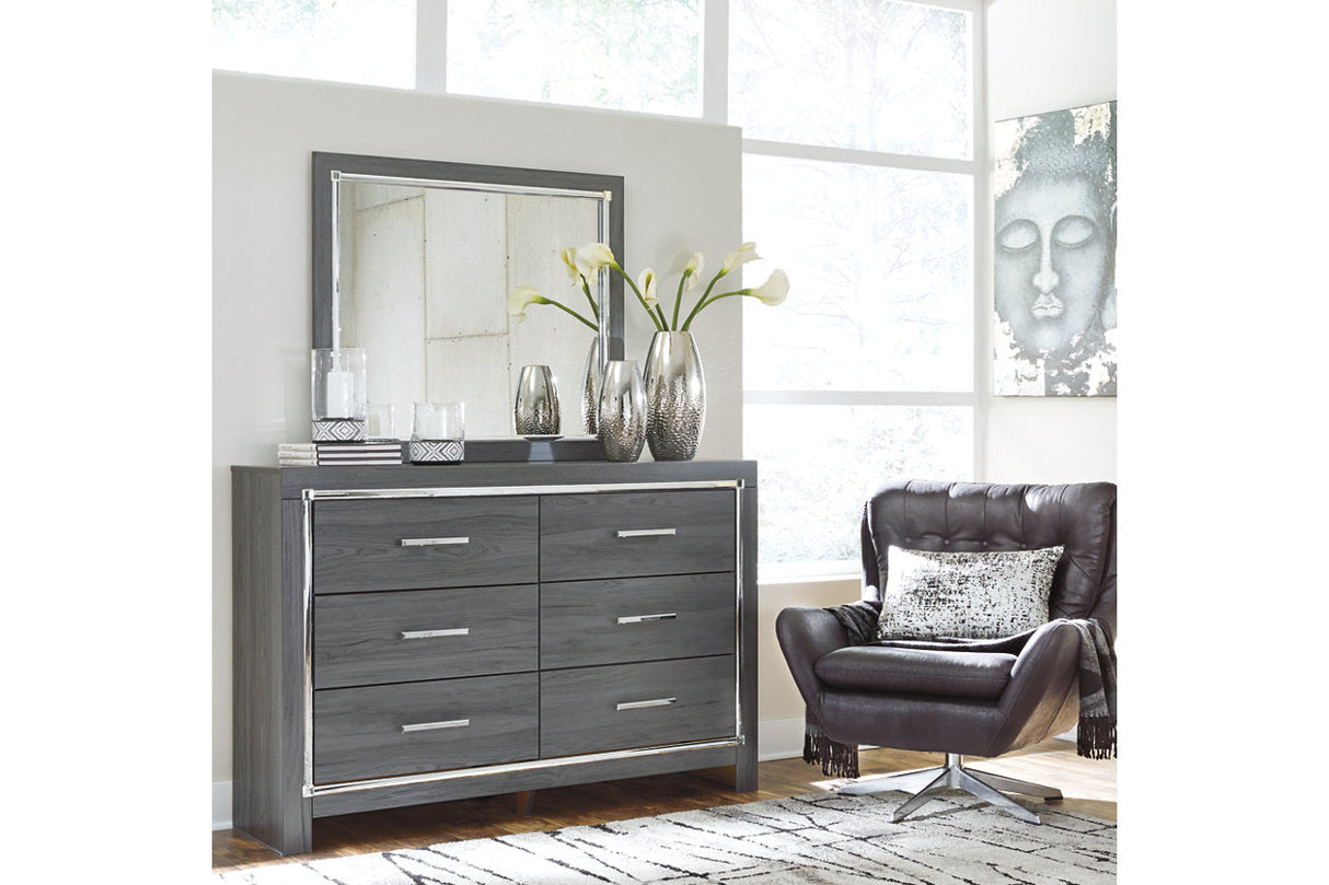 Lodanna Gray Dresser and Mirror