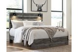 Baystorm Gray King Panel Bed