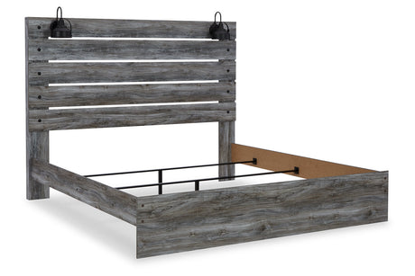 Baystorm Gray King Panel Bed