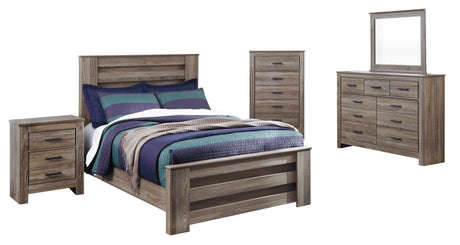 Zelen Warm Gray Panel Youth Bedroom Set