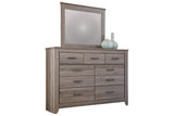 Zelen Warm Gray Dresser and Mirror