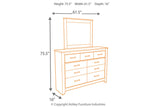 Zelen Warm Gray Dresser and Mirror