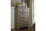 Zelen Warm Gray Chest of Drawers