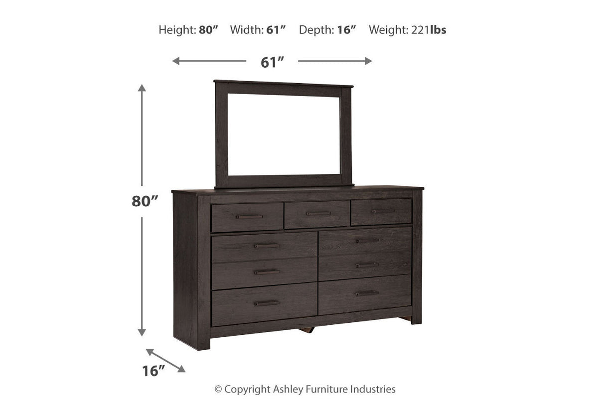 Brinxton Charcoal Dresser and Mirror