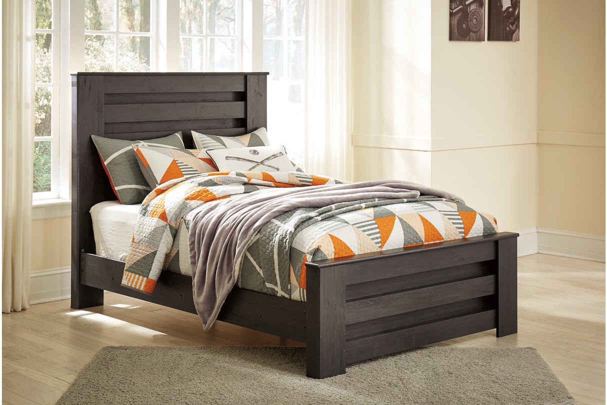 Brinxton Charcoal Full Panel Bed