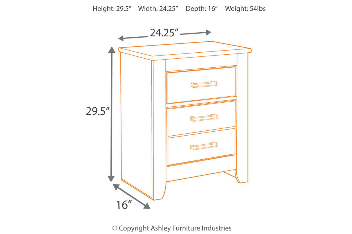 Brinxton Charcoal Nightstand