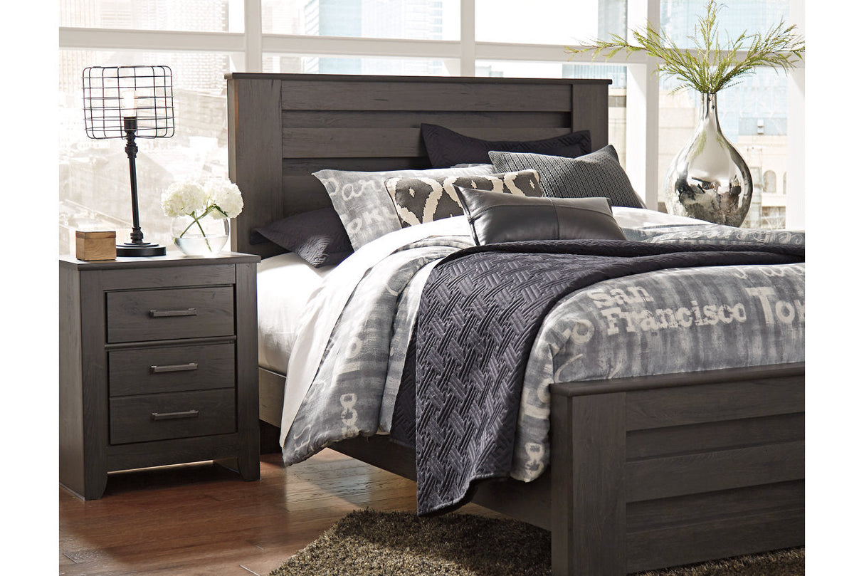 Brinxton Charcoal Queen Panel Bed