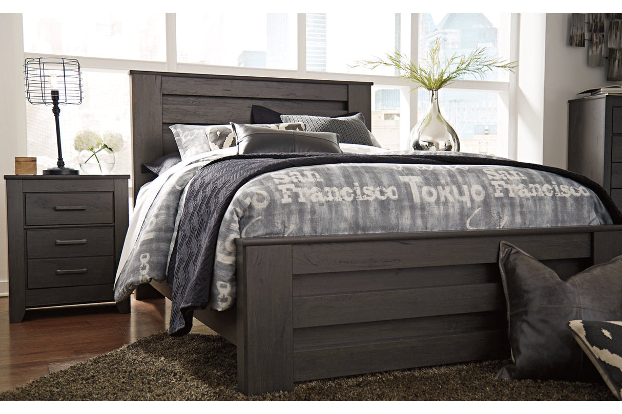 Brinxton Charcoal King Panel Bed