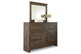 Juararo Dark Brown Dresser and Mirror