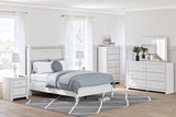 Mollviney White Full Panel Bed