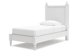 Mollviney White Twin Panel Bed