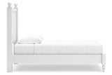 Mollviney White Twin Panel Bed