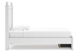 Mollviney White Twin Panel Storage Bed