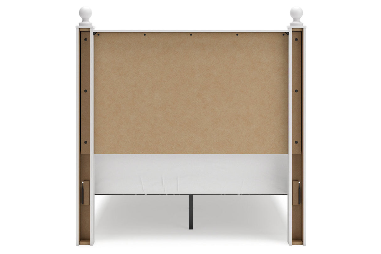 Mollviney White Full Panel Bed