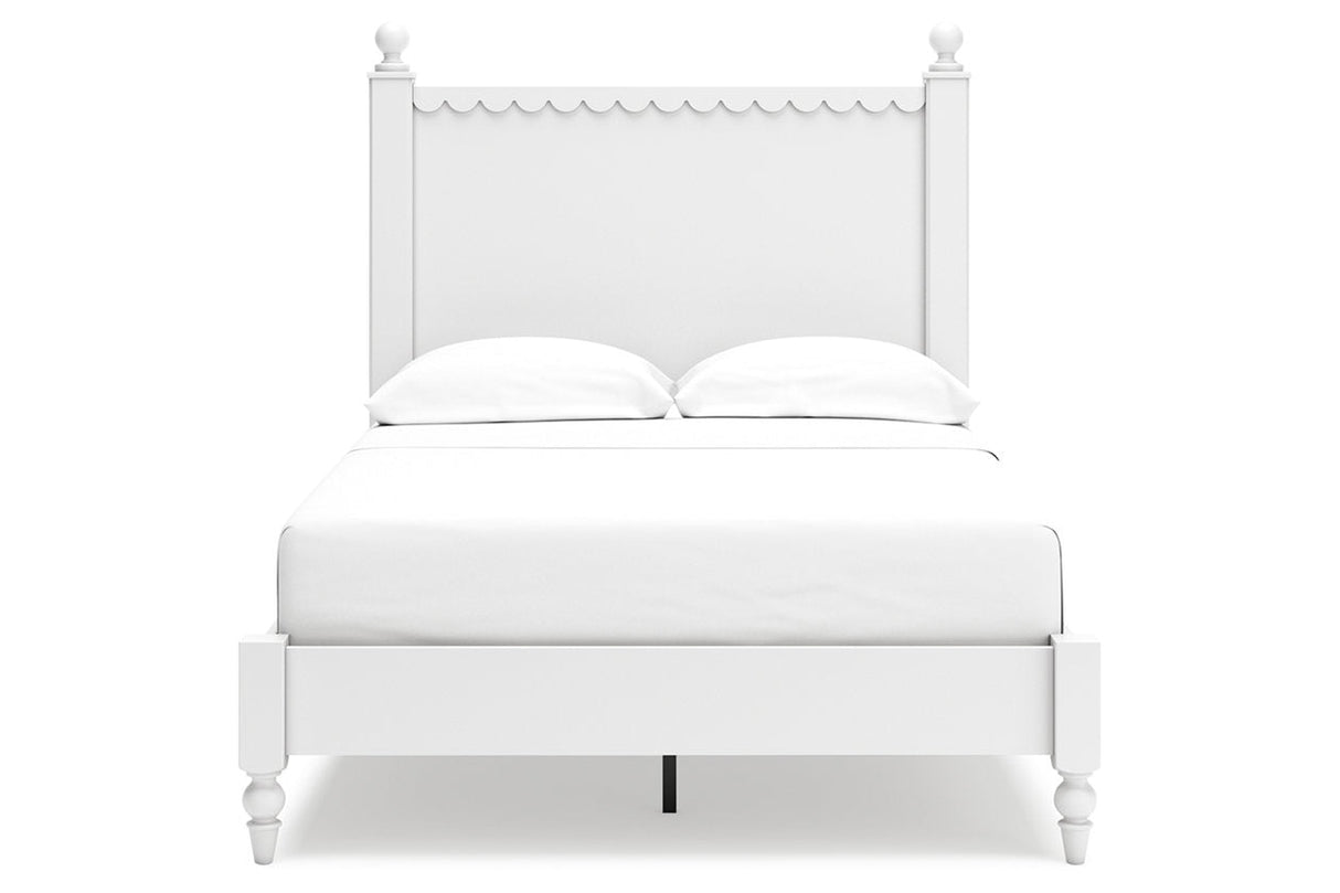 Mollviney White Full Panel Bed