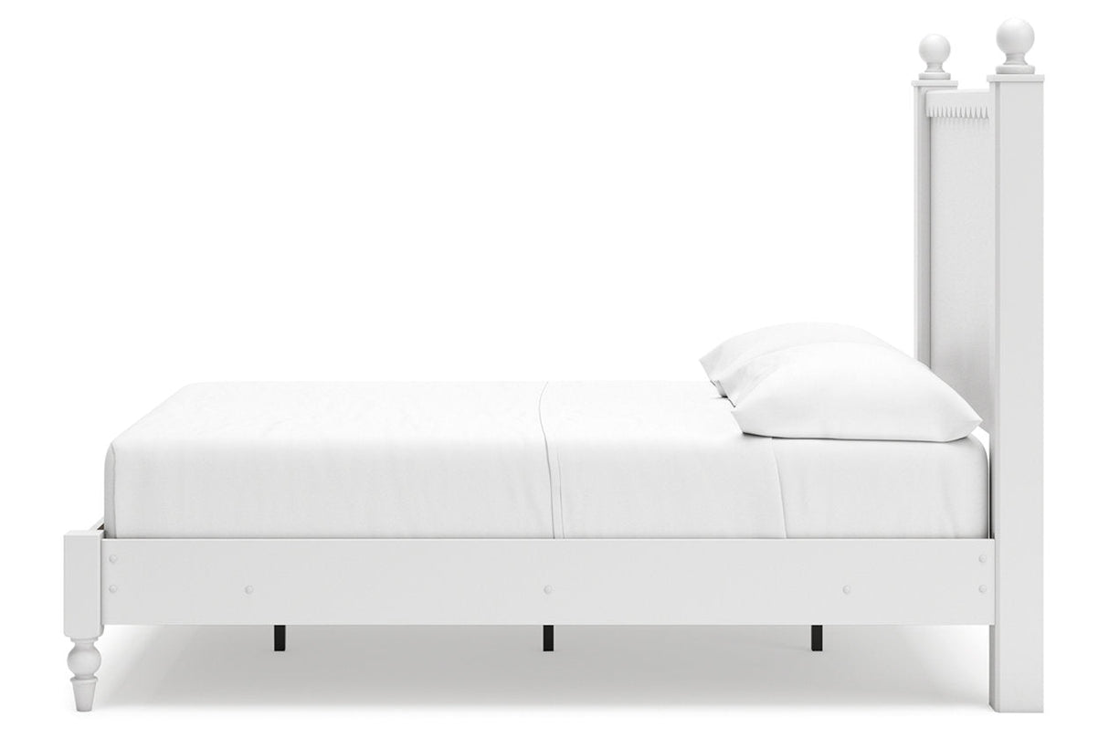 Mollviney White Full Panel Bed