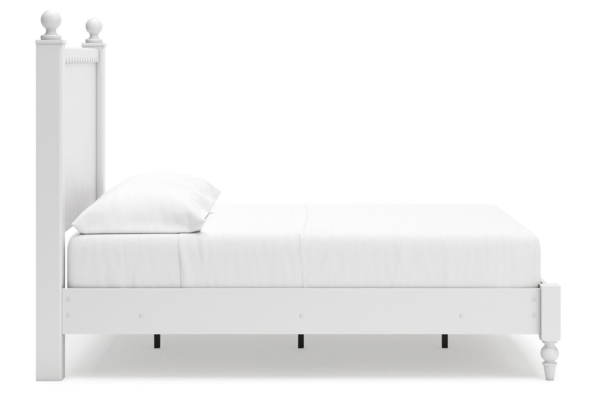 Mollviney White Full Panel Bed