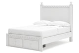 Mollviney White Full Panel Storage Bed