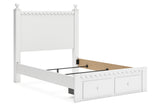 Mollviney White Full Panel Storage Bed