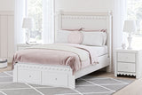 Mollviney White Full Panel Storage Bed