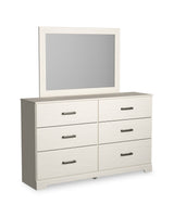 Stelsie White Dresser and Mirror