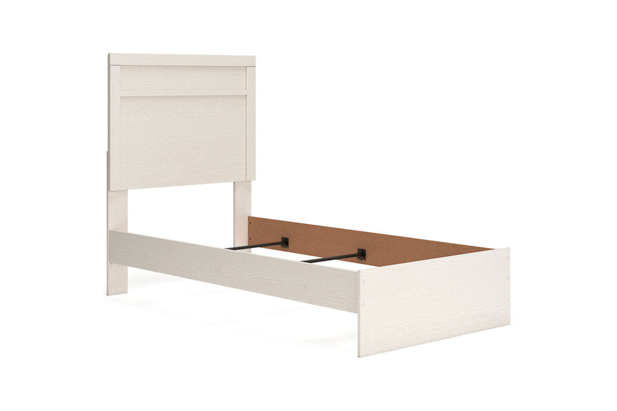 Stelsie White Twin Panel Bed