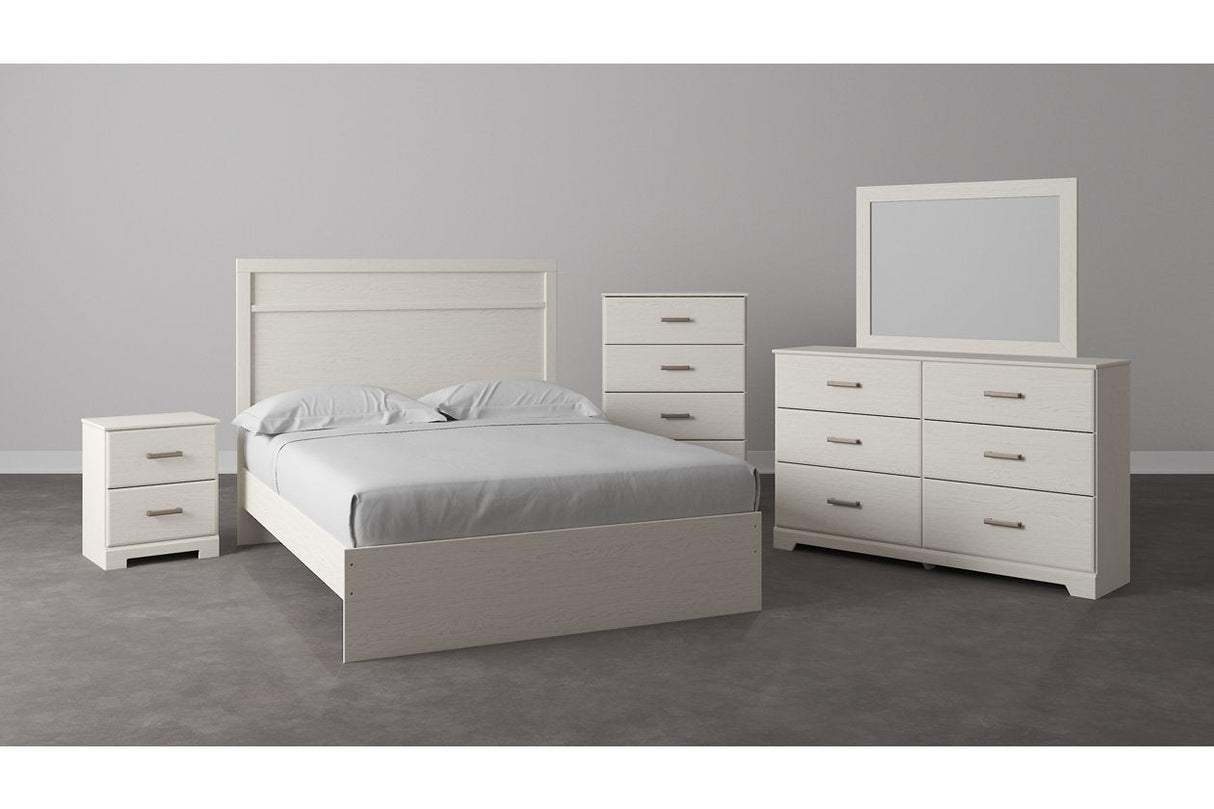 Stelsie White Dresser and Mirror