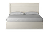 Stelsie White King Panel Bed