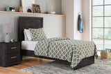 Belachime Charcoal Twin Panel Bed