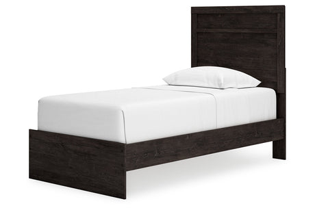 Belachime Charcoal Twin Panel Bed