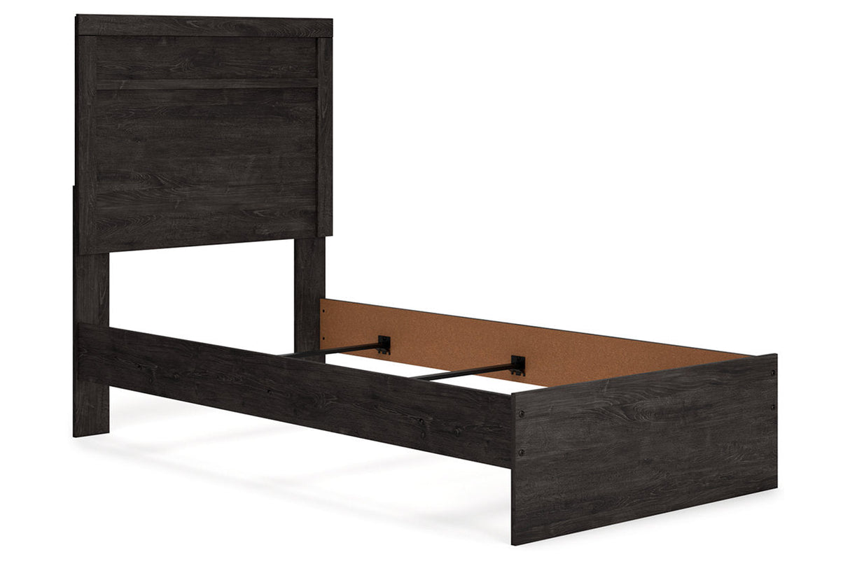 Belachime Charcoal Twin Panel Bed