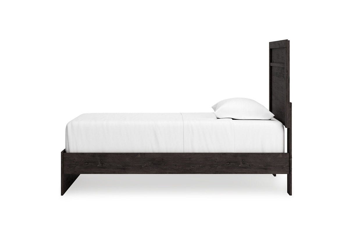 Belachime Charcoal Twin Panel Bed