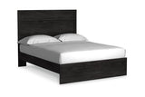 Belachime Charcoal Queen Panel Bed