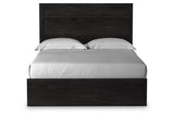 Belachime Charcoal Queen Panel Bed