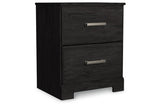 Belachime Black Nightstand