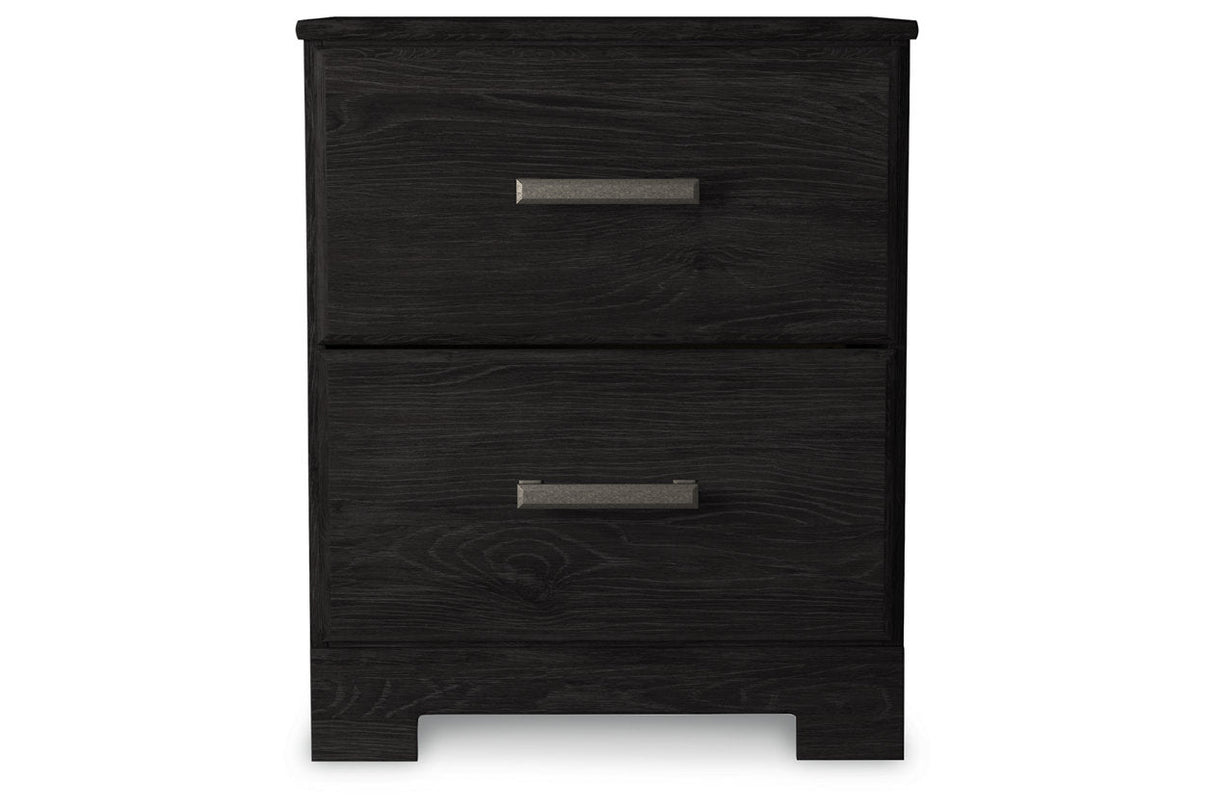 Belachime Black Nightstand