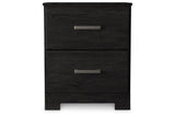 Belachime Black Nightstand