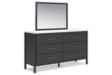 Cadmori Black/White Dresser and Mirror