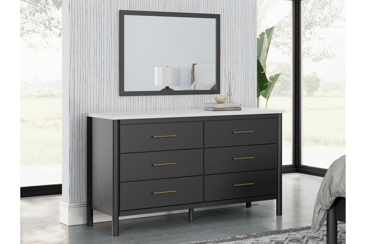 Cadmori Black/White Dresser and Mirror