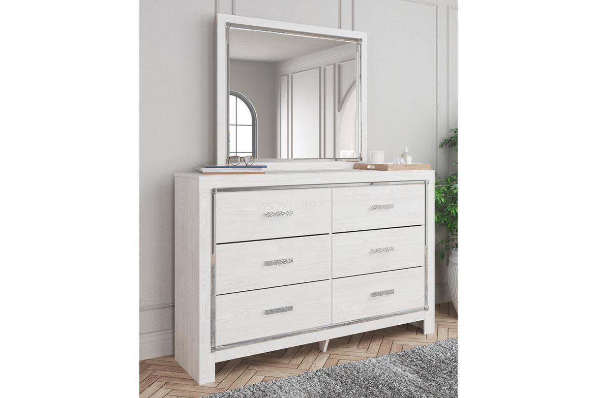 Altyra White Dresser and Mirror