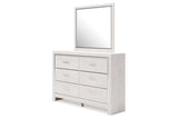 Altyra White Dresser and Mirror